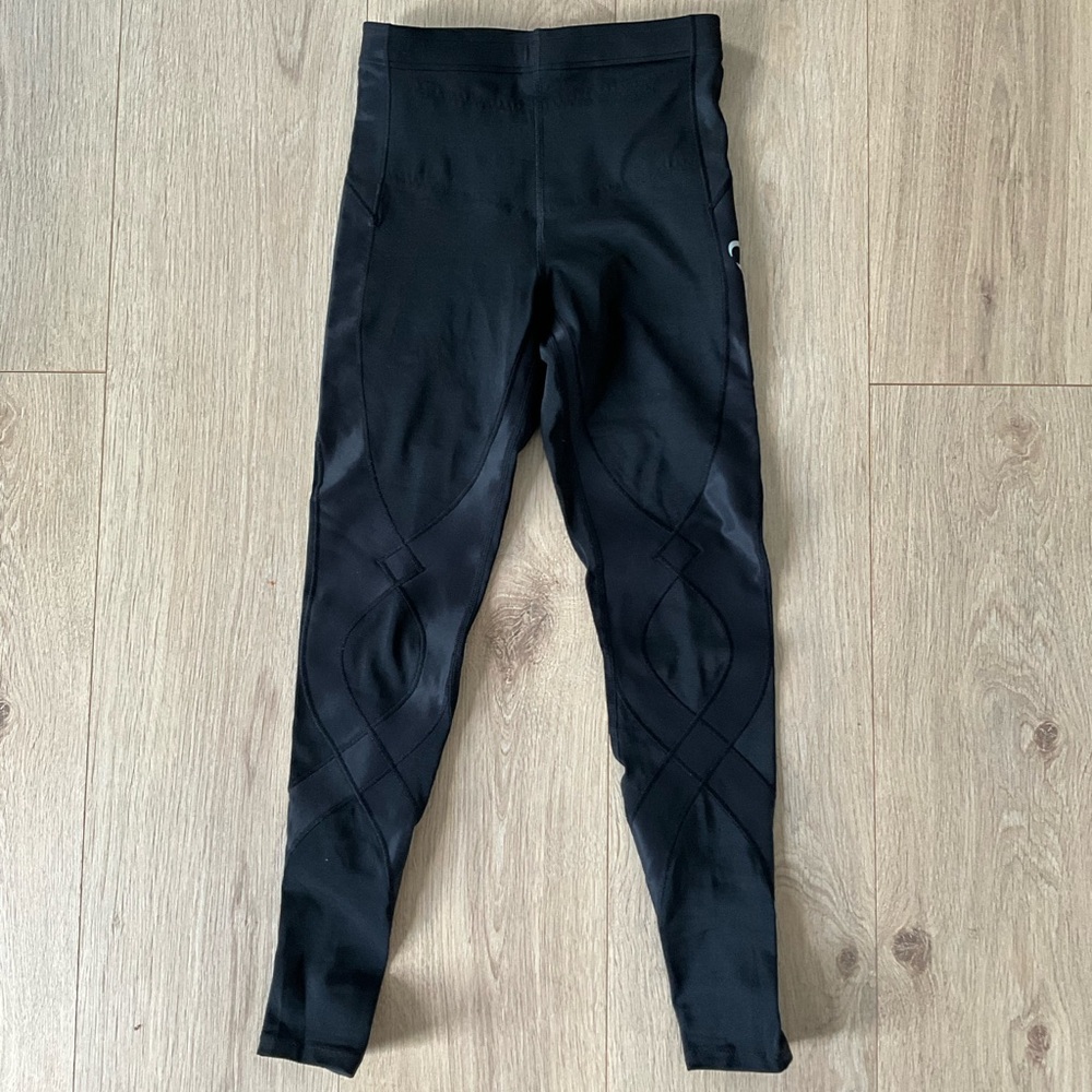 Black High-Waisted Running Compression Leggings
